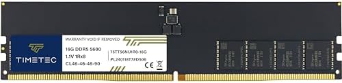 Timetec DDR5 Unbuffered Non ECC 1 1V 288 Pin UDIMM Desktop Memory RAM Module Upgrade  4800MHz  16GB