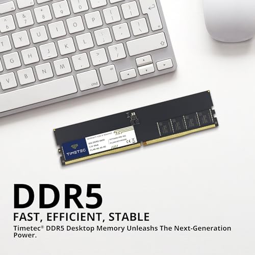 Timetec DDR5 Unbuffered Non ECC 1 1V 288 Pin UDIMM Desktop Memory RAM Module Upgrade  4800MHz  16GB