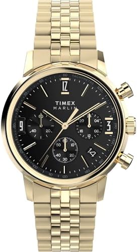 Timex Marlin Chronograph Tachymeter 40mm Men’s Analog Watch | Retro Design | 50M Water Resistance