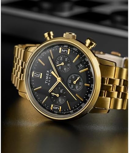 Timex Marlin Chronograph Tachymeter 40mm Men’s Analog Watch | Retro Design | 50M Water Resistance