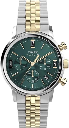 Timex Marlin Chronograph Tachymeter 40mm Men’s Analog Watch | Retro Design | 50M Water Resistance