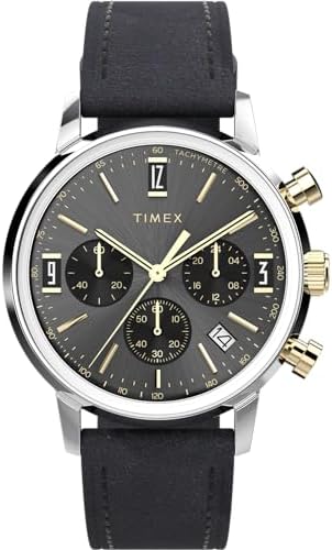 Timex Marlin Chronograph Tachymeter 40mm Men’s Analog Watch | Retro Design | 50M Water Resistance