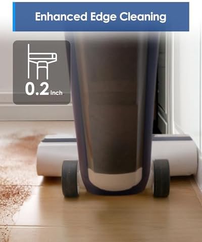 Tineco Floor ONE S5 Smart Cordless Wet Dry Vacuum Cleaner and Mop for Hard Floors  Digital Display  Long Run Time  Great for Sticky Messes and Pet Hair  Space Saving Design  Blue