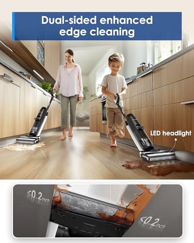 Tineco Floor ONE S7 PRO Cordless Wet Dry Vacuum Cleaner  Smart Floor Cleaner Mop for Hard Floors  Long Run Time  Dual Sided Edge Cleaning  Self Cleaning  Centrifugal Drying Process