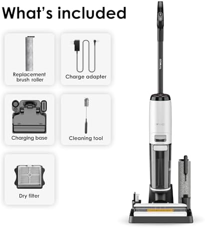 Tineco Floor ONE S7 Steam Cordless Wet Dry Vacuum Steam Mop All in One  Floor Washer for Sticky Mess Clean Up on Hard Floors with Digital Display  Self Cleaning  Edge Cleaning  Safe for Kids & Pets