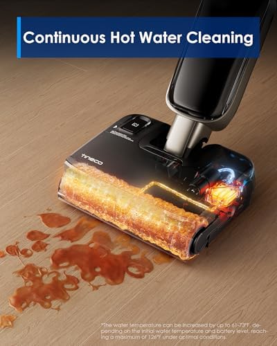 Tineco Floor ONE S9 Master Wet Dry Vacuum Cleaner  StreakFree Scraper  ThermoBlast Tech  Hot Water Mopping  3 9inch Ultra Slim Body  23kPa Suction  Flashdry Self Cleaning System