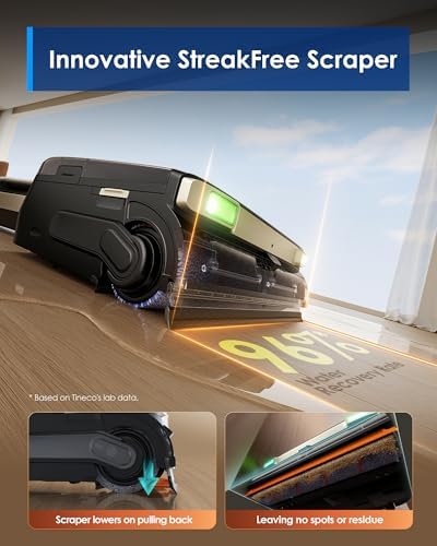 Tineco Floor ONE S9 Master Wet Dry Vacuum Cleaner  StreakFree Scraper  ThermoBlast Tech  Hot Water Mopping  3 9inch Ultra Slim Body  23kPa Suction  Flashdry Self Cleaning System