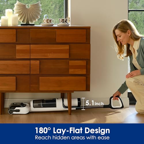 Tineco Floor ONE Stretch S6 Cordless Wet Dry Vacuum Cleaner  180 Lay Flat Smart Vacuum Mop  40 Minutes Long Runtime 158  Flashdry Self Cleaning  Dual Sided Edge Cleaning Lightweight Floor Cleaner