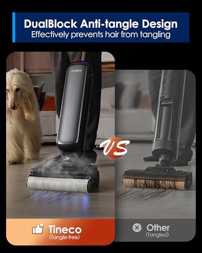 Tineco Floor One S9 Artist Steam Wet Dry Vacuum Cleaner  High Temp Steam Cleaning  22kPa Suction  360  SmoothDrive  Anti Tangle Design  185 F Flashdry  Long Runtime  180  Lay Flat