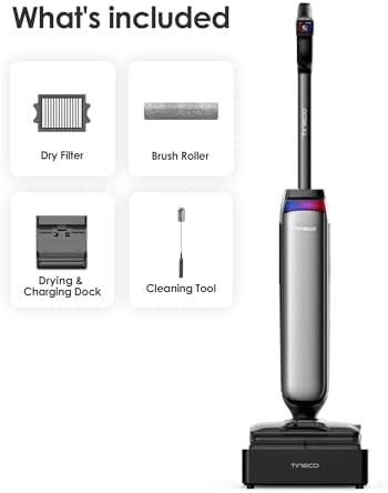 Tineco Floor One S9 Artist Steam Wet Dry Vacuum Cleaner  High Temp Steam Cleaning  22kPa Suction  360  SmoothDrive  Anti Tangle Design  185 F Flashdry  Long Runtime  180  Lay Flat