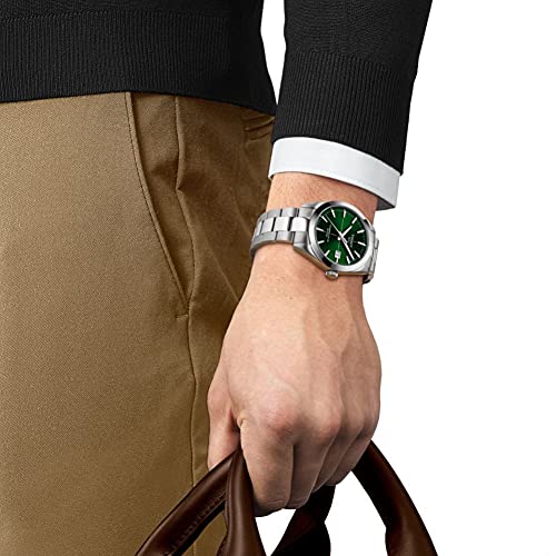 Tissot Reloj de vestir automático suizo Gentleman Auto para hombre con correa de acero inoxidable