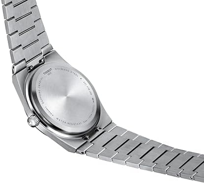 Reloj de vestir para hombre Tissot PRX con carcasa de acero inoxidable 316L, color gris, T1374101104100
