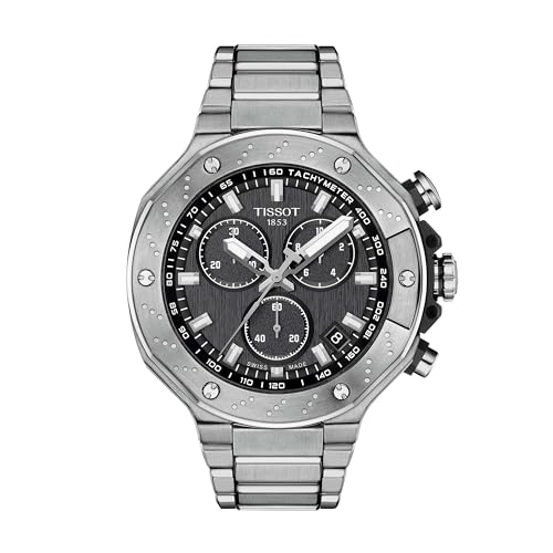Tissot Mens T Race Chronograph 316L Stainless Steel case Quartz Watches  Grey  Stainless Steel  13 95  T1414171105101 