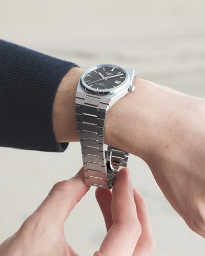 Tissot PRX Powermatic 80  Swiss Automatic Watch for Men  Stainless Steel Case  Black Dial   Model  T1374071105100 