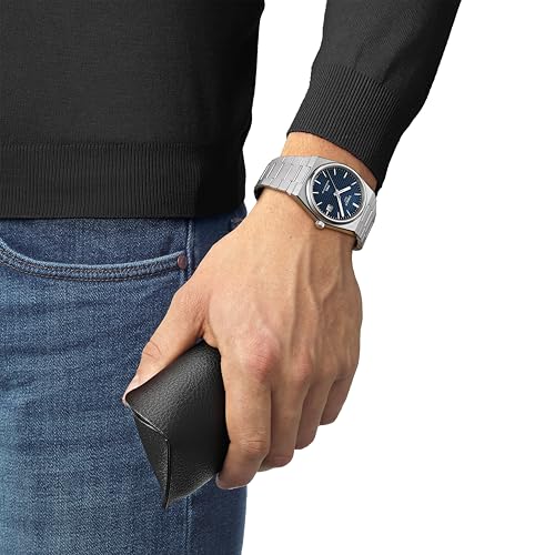Tissot PRX Swiss Automatic Watch for Men  Blue Dial  Stainless Steel  40 mm Case  T1374071104100