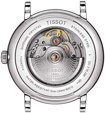 Tissot mens Carson Auto Stainless Steel Dress Watch Grey T1224071103300