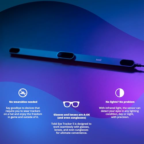Tobii Tobii Eye Tracker 5   Head & Eye Tracking Gaming Peripheral for PC