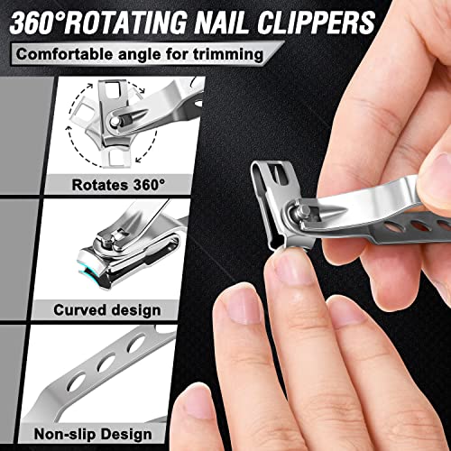 Toenail Clippers for Seniors Thick Toenails  Aucurwen Heavy Duty Toe Nail Clippers Adult Thick Nails Long Handle  Large Toenail Clippers for Thick Nails 7Pcs