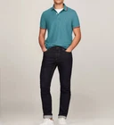 Polo Tommy Hilfiger de secado rápido con protección UV y ribete de rayas para hombre