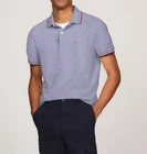 Polo Tommy Hilfiger de secado rápido con protección UV y ribete de rayas para hombre