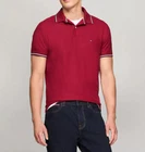 Polo Tommy Hilfiger de secado rápido con protección UV y ribete de rayas para hombre