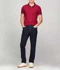 Polo Tommy Hilfiger de secado rápido con protección UV y ribete de rayas para hombre