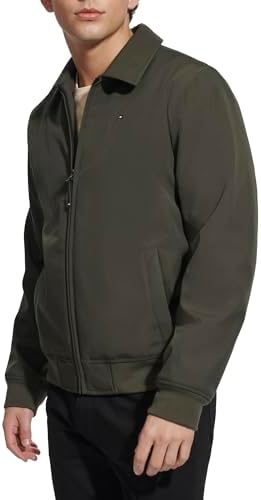 Tommy Hilfiger Mens Lightweight Water Resistant Varsity Bomber Jacket