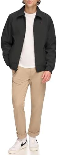 Tommy Hilfiger Mens Lightweight Water Resistant Varsity Bomber Jacket
