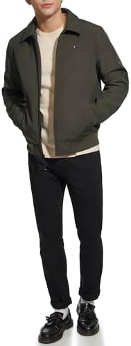 Tommy Hilfiger Mens Lightweight Water Resistant Varsity Bomber Jacket