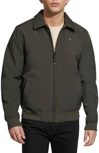 Tommy Hilfiger Mens Lightweight Water Resistant Varsity Bomber Jacket