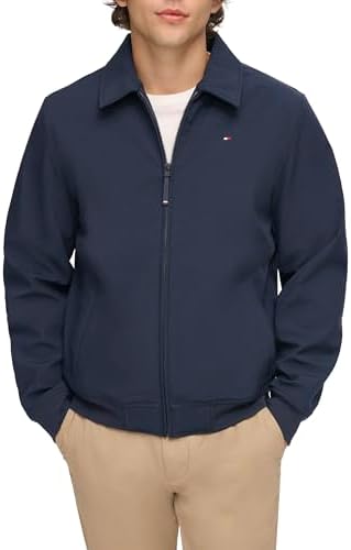Tommy Hilfiger Mens Lightweight Water Resistant Varsity Bomber Jacket