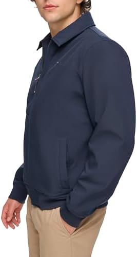 Tommy Hilfiger Mens Lightweight Water Resistant Varsity Bomber Jacket