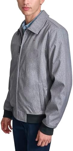Tommy Hilfiger Mens Lightweight Water Resistant Varsity Bomber Jacket