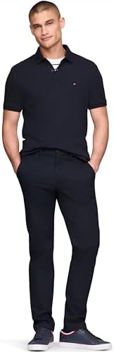 Tommy Hilfiger Mens Short Sleeve Casual Polo Shirts in Regular Fit with Liquid Cotton