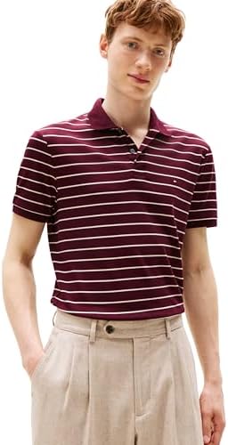 Tommy Hilfiger Mens Short Sleeve Casual Polo Shirts in Regular Fit with Liquid Cotton
