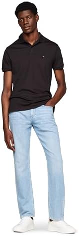 Tommy Hilfiger Mens Short Sleeve Casual Polo Shirts in Regular Fit with Liquid Cotton