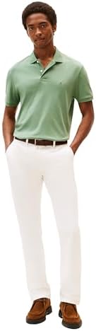 Tommy Hilfiger Mens Short Sleeve Casual Polo Shirts in Regular Fit with Liquid Cotton