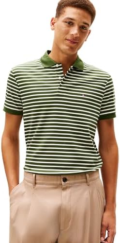Tommy Hilfiger Mens Short Sleeve Casual Polo Shirts in Regular Fit with Liquid Cotton