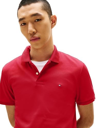 Tommy Hilfiger Mens Short Sleeve Casual Polo Shirts in Regular Fit with Liquid Cotton