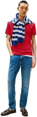Tommy Hilfiger Mens Short Sleeve Casual Polo Shirts in Regular Fit with Liquid Cotton