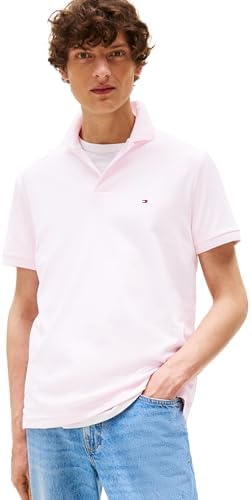 Tommy Hilfiger Mens Short Sleeve Casual Polo Shirts in Regular Fit with Liquid Cotton
