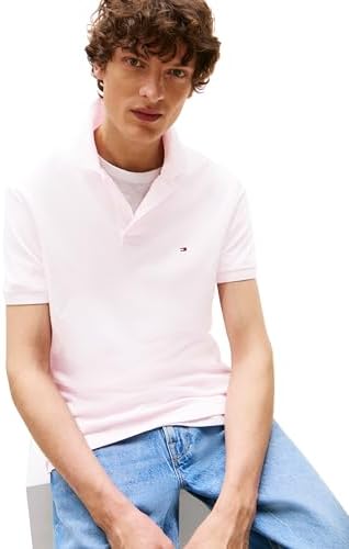 Tommy Hilfiger Mens Short Sleeve Casual Polo Shirts in Regular Fit with Liquid Cotton