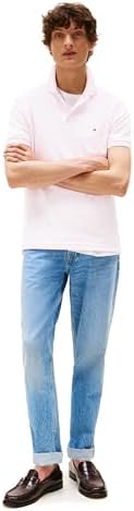 Tommy Hilfiger Mens Short Sleeve Casual Polo Shirts in Regular Fit with Liquid Cotton