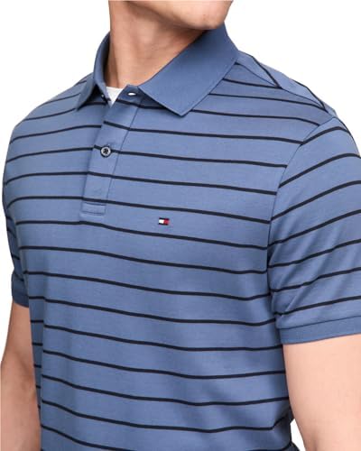 Tommy Hilfiger Mens Short Sleeve Casual Polo Shirts in Regular Fit with Liquid Cotton