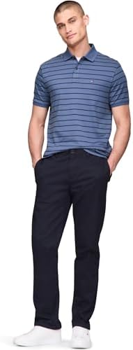 Tommy Hilfiger Mens Short Sleeve Casual Polo Shirts in Regular Fit with Liquid Cotton