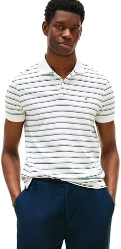 Tommy Hilfiger Mens Short Sleeve Casual Polo Shirts in Regular Fit with Liquid Cotton
