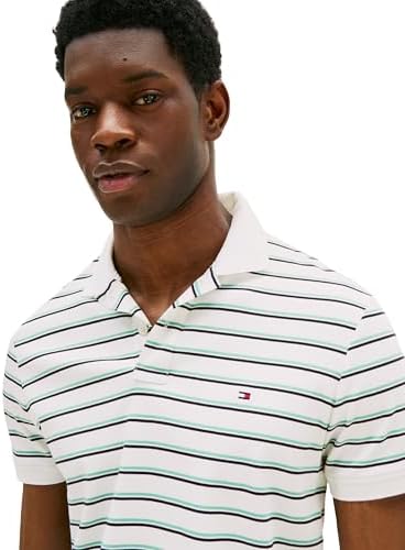 Tommy Hilfiger Mens Short Sleeve Casual Polo Shirts in Regular Fit with Liquid Cotton