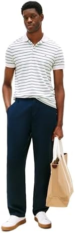 Tommy Hilfiger Mens Short Sleeve Casual Polo Shirts in Regular Fit with Liquid Cotton