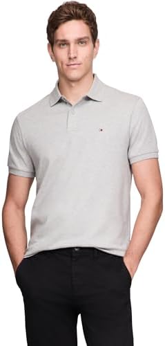 Tommy Hilfiger Mens Short Sleeve Casual Polo Shirts in Regular Fit with Liquid Cotton