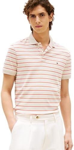 Tommy Hilfiger Mens Short Sleeve Casual Polo Shirts in Regular Fit with Liquid Cotton